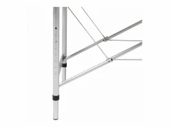 Best Helloshop26 Camilla de masaje plegable blanca 2 secciones estructura de acero inoxidable color crema 02_0001875 Blanco