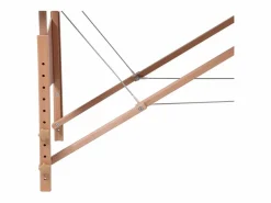 Helloshop26 Camilla de masaje plegable blanca de 2 secciones con estructura de madera color crema 02_0001874