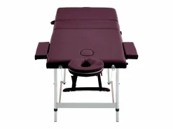 Outlet Camilla de masaje plegable camilla de masaje banco sofá portátil terapia cosmética profesional Shiatsu Reiki 3 zonas aluminio morado 02_0001829 Camilla De Masaje