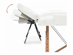 Discount Helloshop26 Camilla de masaje plegable de 2 secciones 10 cm de grosor color 02_0001866 Blanco