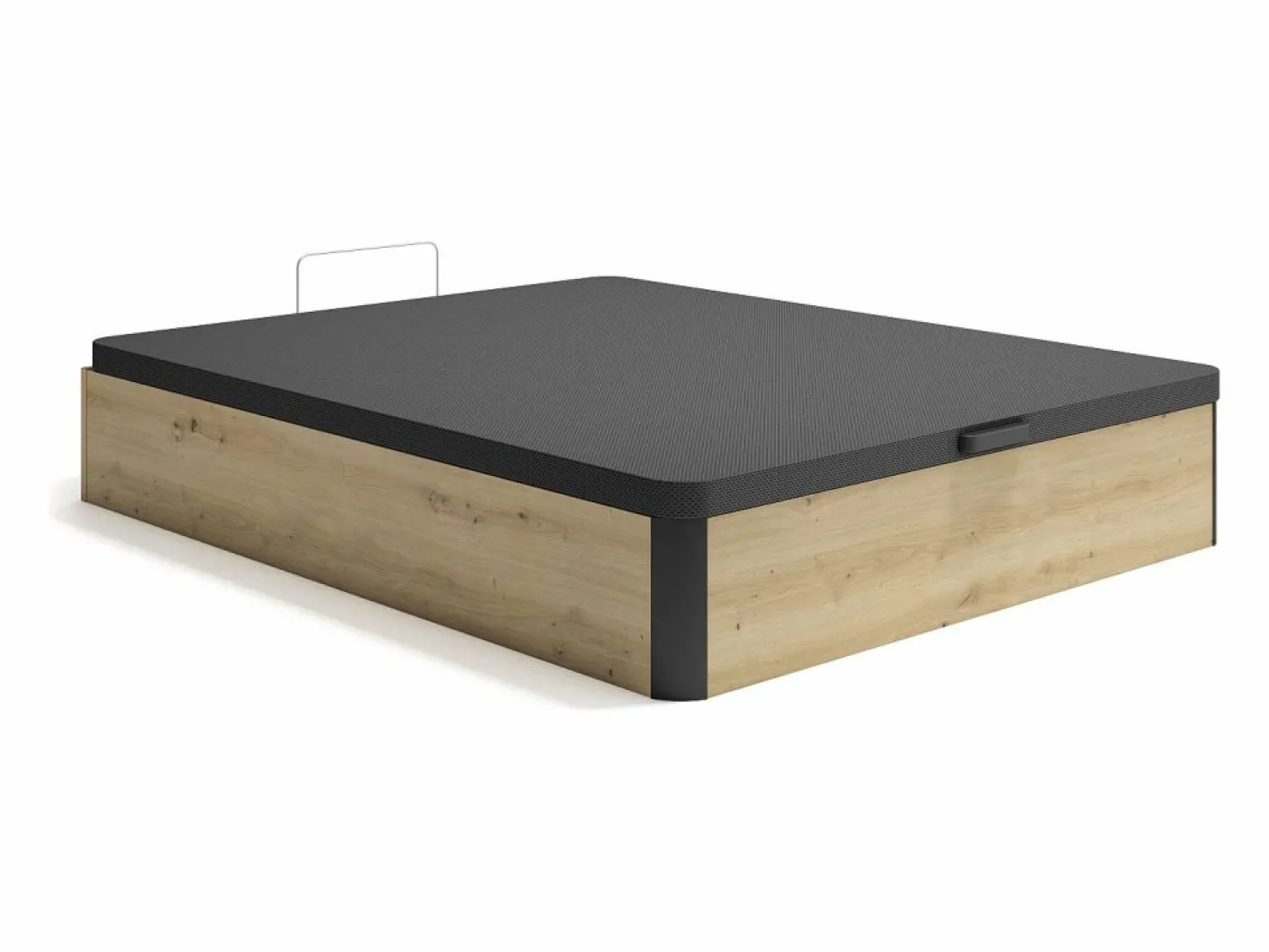 Discount Canapé abatible 140 x 190 cm - Natural claro y negro - NAMOSI de YSMÉE Somier Con Canapé|Somier - 140X190Cm