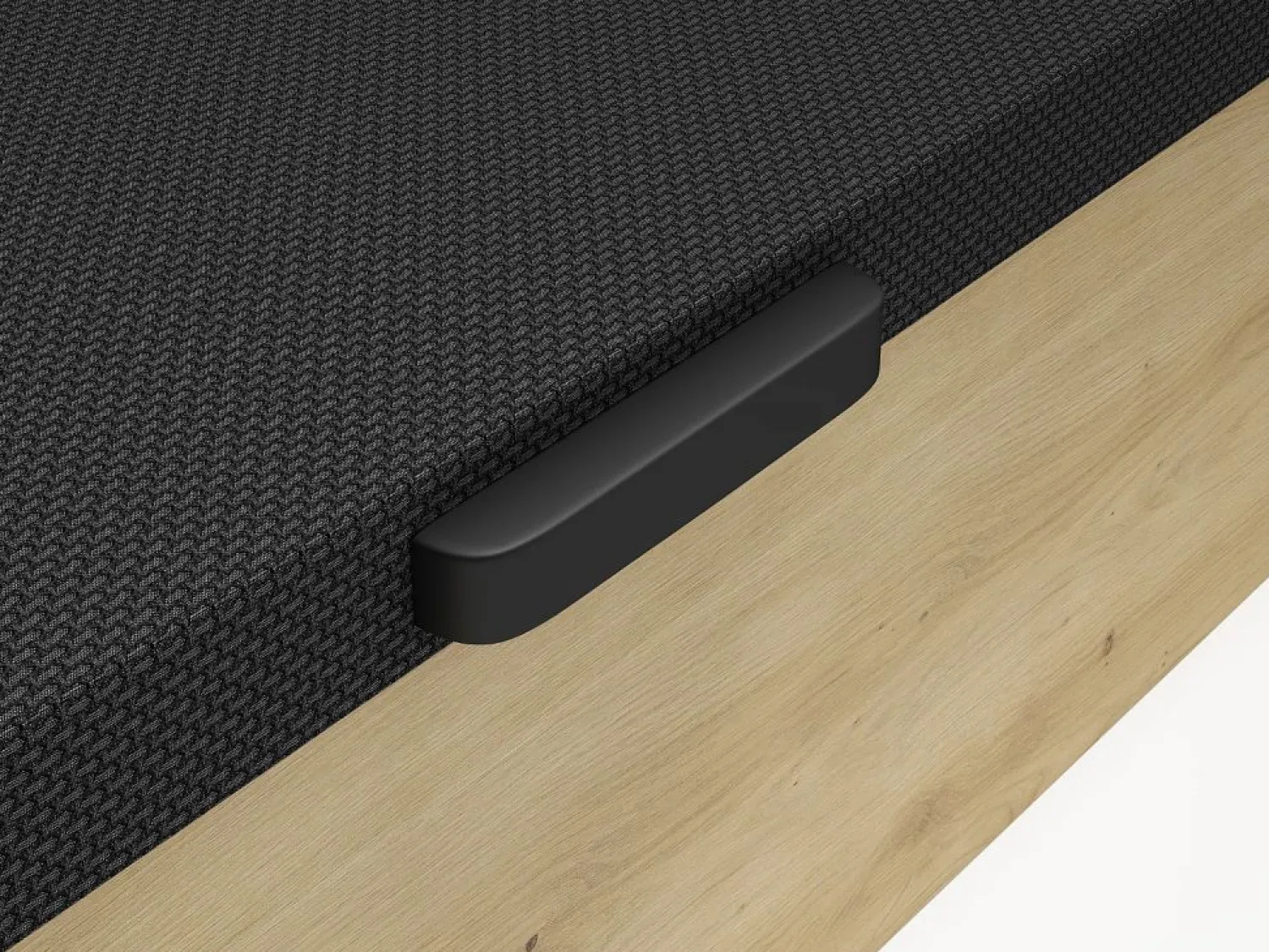 Discount Canapé abatible 140 x 190 cm - Natural claro y negro - NAMOSI de YSMÉE Somier Con Canapé|Somier - 140X190Cm
