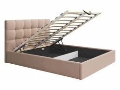 Vente-unique Canapé abatible 160 x 200 cm de terciopelo color - MIRDAL
