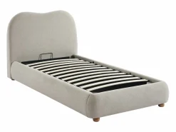 Clearance Canapé abatible 90 x 190 cm de tela color + colchón - VANARI Cama Con Canapé|Cama Con Almacenaje