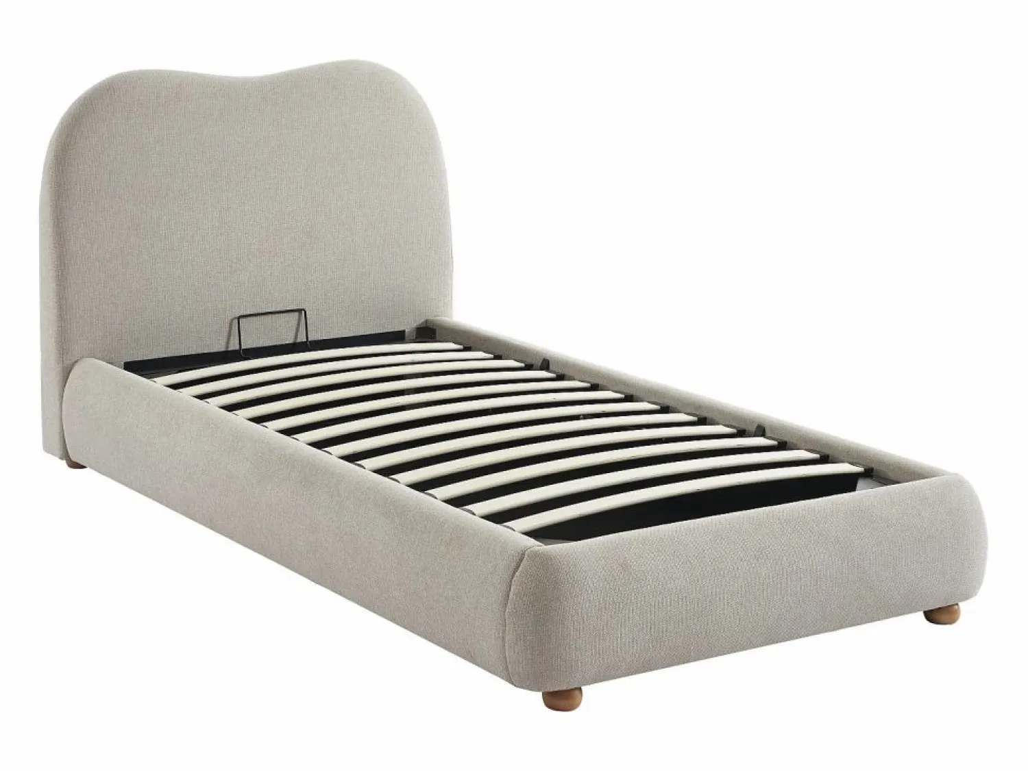 Clearance Canapé abatible 90 x 190 cm de tela color + colchón - VANARI Cama Con Canapé|Cama Con Almacenaje
