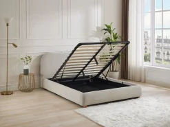Outlet Canapé abatible 160 x 200 cm de tela en color - VANARI Cama Con Canapé|Cama Con Almacenaje
