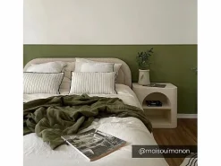 Hot Canapé abatible 140 x 190 cm de tela bouclette - FIREZA II Cama Con Canapé