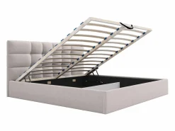 Clearance Canapé abatible 200 x 200 cm de tela + colchón - ELIAVA de Pascal Morabito Cama Con Canapé|Cama Con Almacenaje