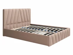 Vente-unique Canapé abatible 160 x 200 cm de terciopelo - LIDAMA de Pascal Morabito Beige