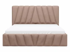Vente-unique Canapé abatible 160 x 200 cm de terciopelo - LIDAMA de Pascal Morabito Beige