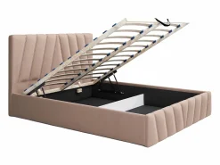 Vente-unique Canapé abatible 160 x 200 cm de terciopelo - LIDAMA de Pascal Morabito Beige