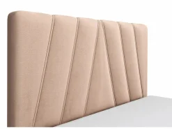 Vente-unique Canapé abatible 160 x 200 cm de terciopelo - LIDAMA de Pascal Morabito Beige