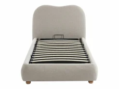 Hot Vente-unique Canapé abatible 90 x 190 cm de tela color - VANARI Beige