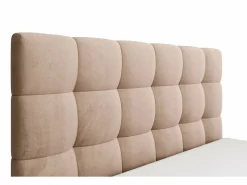 Vente-unique Canapé abatible 160 x 200 cm de terciopelo color con colchón - MIRDAL