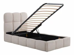 New Canapé abatible 90 x 190 cm de tejido texturizado color - DILUDO Cama Con Canapé|Cama Con Almacenaje