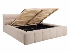 Vente-unique Canapé abatible 180 x 200 cm de tela color + colchón - FORVIK II