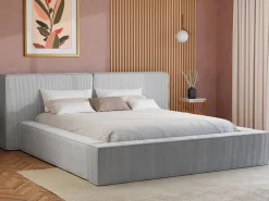 Vente-unique Canapé abatible 160 x 200 cm de pana + colchón - TIMANO