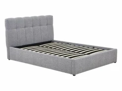 New Canapé abatible 140 x 190 cm en tela bouclé + colchón - MAZIRI Cama Con Canapé