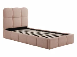 Vente-unique Canapé abatible 90 x 190 cm en tela texturizada color - DILUDO