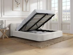 Best Canapé abatible 140 x 190 cm en tela - JUDALO de Cama Con Canapé|Cama Con Almacenaje