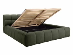 Clearance Canapé abatible 160 x 200 cm tela + colchón - FORVIK de Pascal Morabito Cama Con Canapé|Cama Adulto