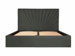 New Vente-unique Canapé abatible 140 x 190 cm terciopelo gris ntracita + colchón - RILIODA Gris antracita