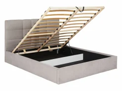 Hot Vente-unique Canapé abatible 160 x 200 de tela de color - ELIAVA Beige