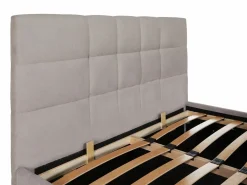 Hot Vente-unique Canapé abatible 160 x 200 de tela de color - ELIAVA Beige
