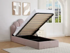 Best Canapé abatible concha 90 x 190 cm tela - CORALUNO Cama Con Canapé|Cama Con Almacenaje