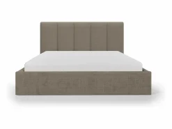 Outlet Canapé abatible de 180 x 200 cm con cabecero con costuras verticales tela - KILACLO Cama Con Canapé|Cama Con Almacenaje
