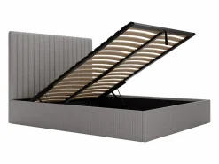 Discount Vente-unique Canapé abatible de 160 x 200 cm con cabecero de pana + colchón - SARAH Gris