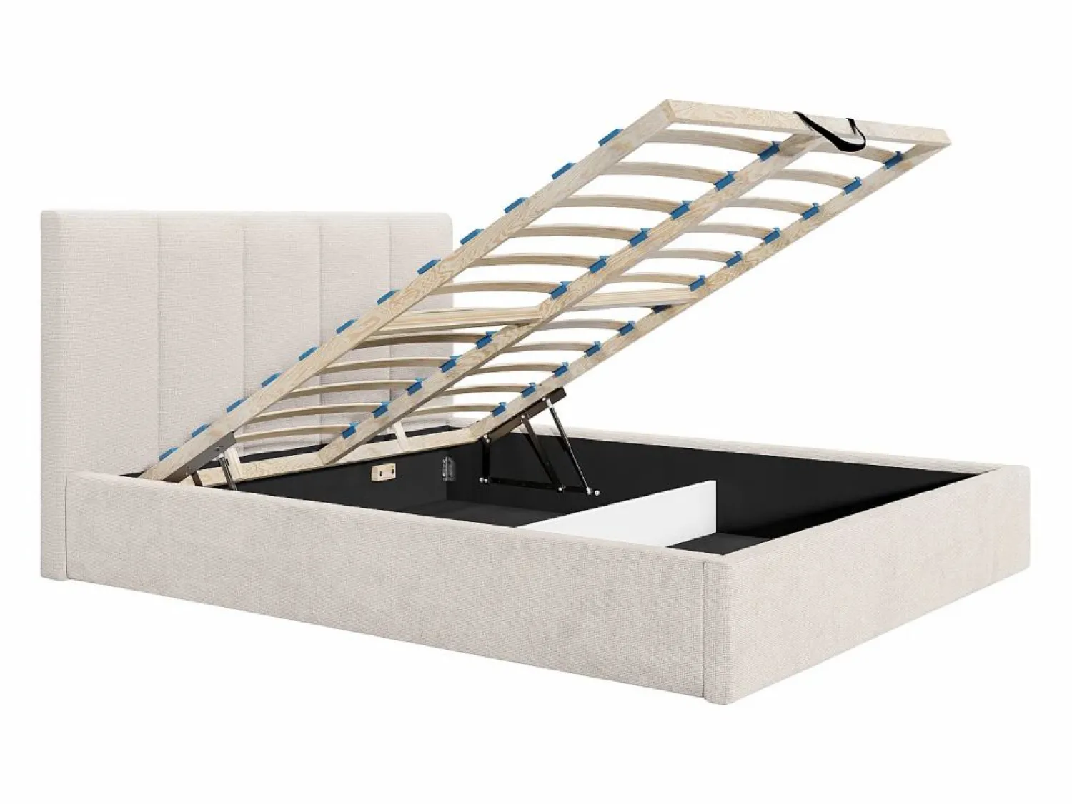 Clearance Canapé abatible de 140 x 190 cm cabecero con costuras verticales tela + colchón - KILACLO Cama Con Canapé