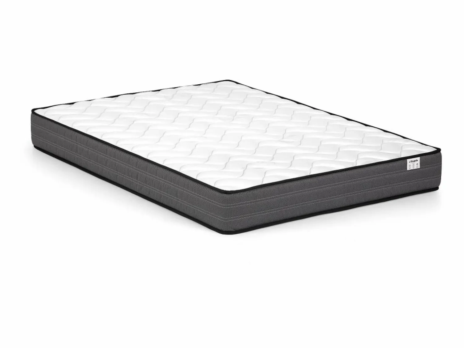 Clearance Canapé abatible de 140 x 190 cm cabecero con costuras verticales tela + colchón - KILACLO Cama Con Canapé