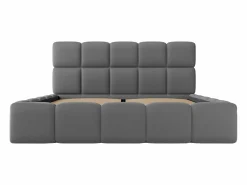 Canapé abatible de 160 x 200 cm de tela efecto cuero - DAMADO de Pascal Morabito Cama Con Canapé