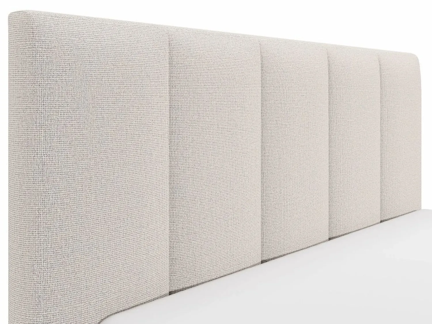 Online Vente-unique Canapé abatible de 180 x 200 cm con cabecero con costuras verticales tela - KILACLO Beige