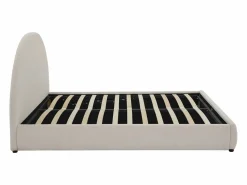 Vente-unique Canapé abatible de 140 x 190 cm de tela bouclé color - LIRIMO