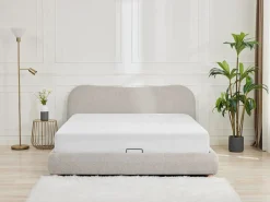 Discount Canapé abatible de 180 x 200 cm de tela color + colchón - VANARI Cama Con Canapé|Cama Con Almacenaje