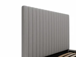 Online Vente-unique Canapé abatible de 140 x 190 cm con cabecero de pana + colchón - SARAH Gris