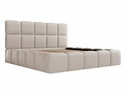 New Vente-unique Canapé abatible de 140 x 190 cm de tela efecto cuero - DAMADO de Pascal Morabito Beige