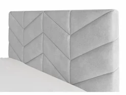 Clearance Vente-unique Canapé abatible de 180 x 200 cm de tela texturizada + colchón - JUSTANI Gris