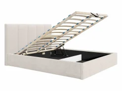 Vente-unique Canapé abatible de 180 x 200 cm cabecero con costuras verticales tela + colchón - KILACLO