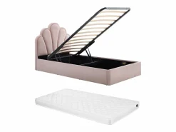 Discount Canapé abatible de concha 90 x 190 cm tela + colchón - CORALUNO Cama Con Canapé|Cama Infantil