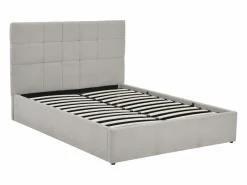 Online Vente-unique Canapé abatible queen size 160 x 200 en tela gris + colchón - HOPEYA de Pascal Morabito Gris claro