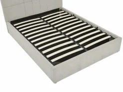 Online Vente-unique Canapé abatible queen size 160 x 200 en tela gris + colchón - HOPEYA de Pascal Morabito Gris claro