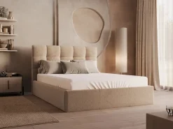 Clearance Canapé abatible140 x 190 cm de terciopelo en color con colchón - MIRDAL Cama Terciopelo|Cama Con Canapé
