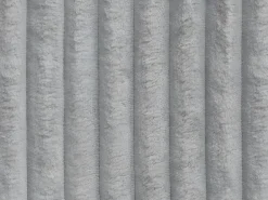Outlet Vente-unique Canapé abatible 160x200cm terciopelo grueso acanalado + colchón - TIMANO de Pascal Morabito Gris claro