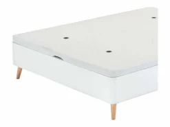 New Canapé alto 150x190 cm nórdico patas inclinadas color dormitorio Somier Con Canapé