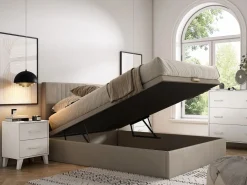 Best Canapé cama 140 x 190 cm - Tela - CENOVAS de YSMÉE Somier Con Canapé|Somier - 140X190Cm