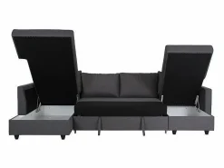 Clearance Canapé d'angle panoramique convertible - Tissu - L 292 x P 187 x H 86 cm - CATS Sofá Xxl