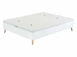 Clearance Canapé 90x190 cm estilo nórdico patas inclinadas dormitorio Blanco